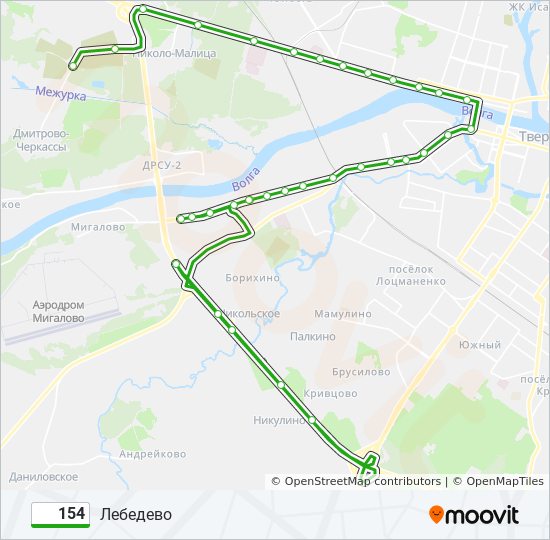 Автобус 154 маршрут остановки