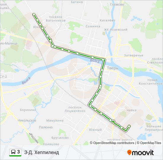 3 Bus Line Map