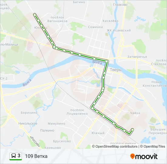 3 Bus Line Map