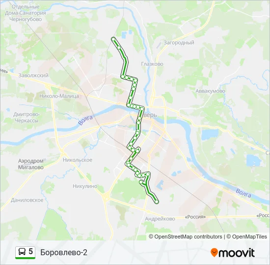 5 Bus Line Map