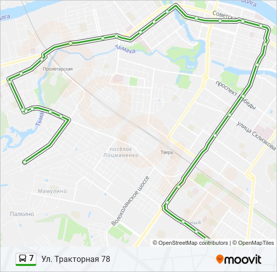 7 bus Line Map