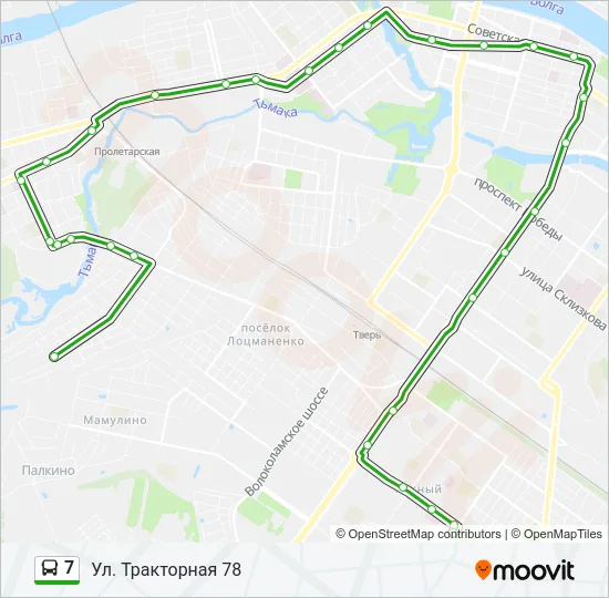 7 Bus Line Map