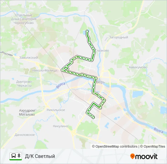 8 Bus Line Map