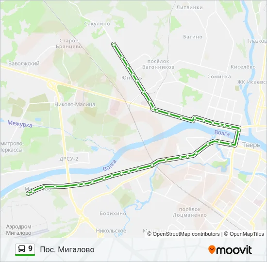 9 Bus Line Map