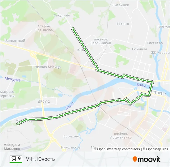 9 Bus Line Map