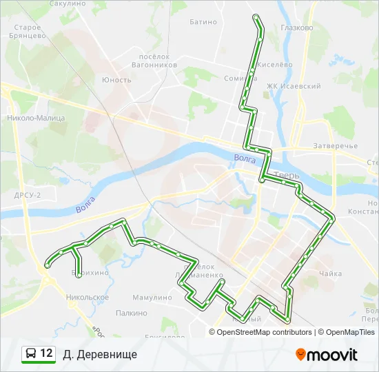 12 Bus Line Map