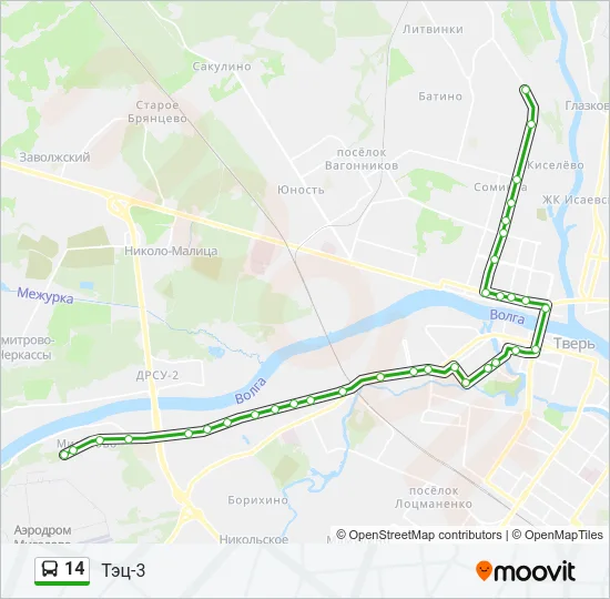 14 Bus Line Map