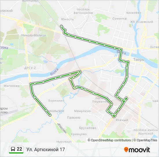 22 Bus Line Map