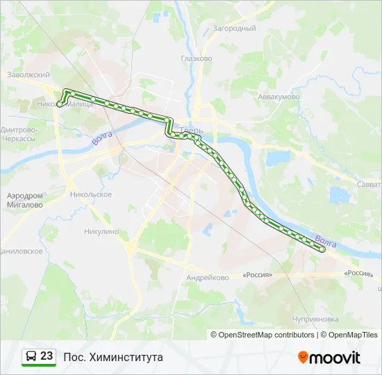 23 Bus Line Map