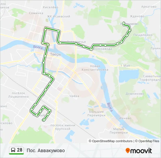 28 Bus Line Map