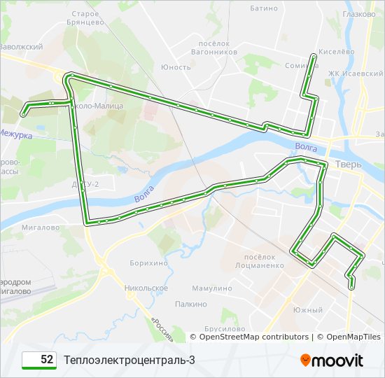 55 автобус тверь схема движения