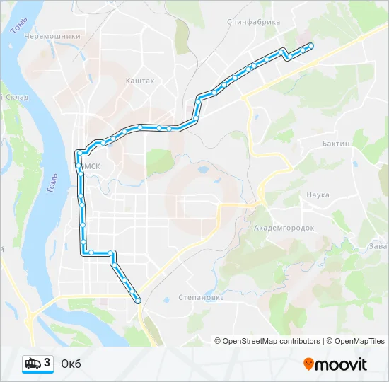 3 Trolleybus Line Map