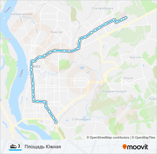 3 Trolleybus Line Map