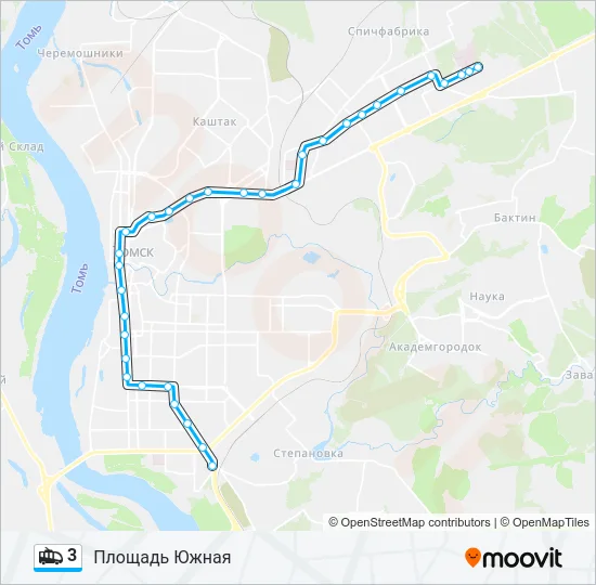 3 Trolleybus Line Map