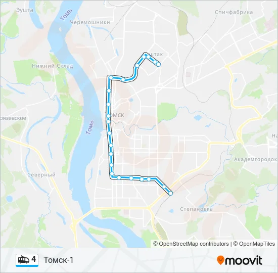 4 Trolleybus Line Map