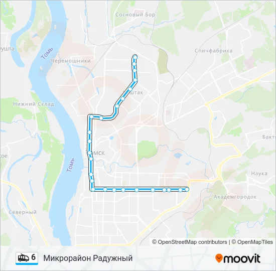 6 Trolleybus Line Map