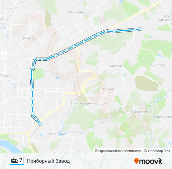 7 Trolleybus Line Map