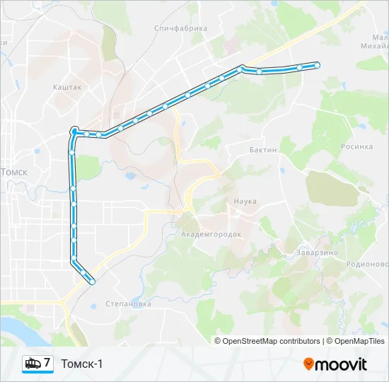 7 Trolleybus Line Map