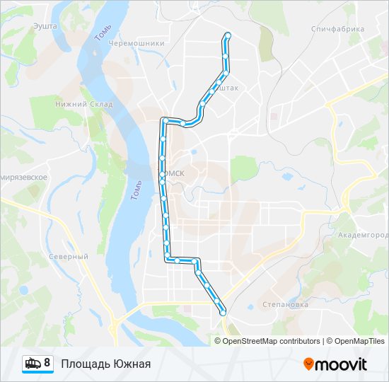 8 Trolleybus Line Map