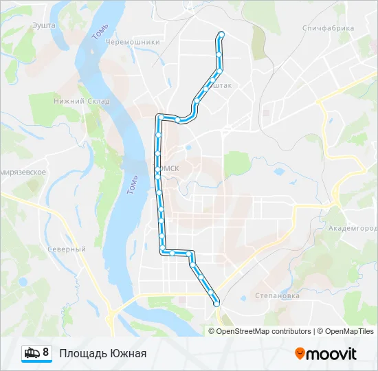8 Trolleybus Line Map