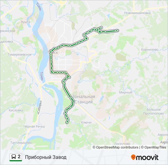 Автобус 2: карта маршрута