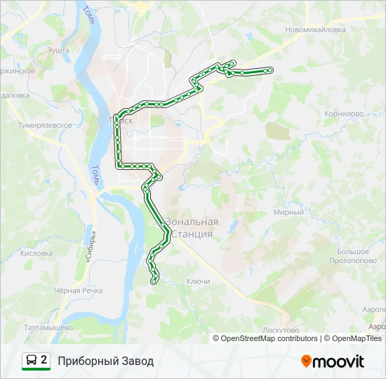 2 Bus Line Map