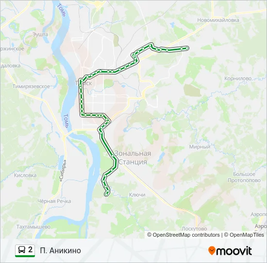 2 Bus Line Map