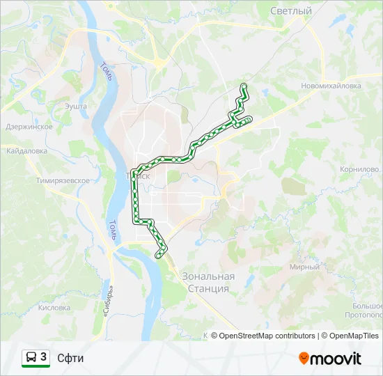 3 Bus Line Map