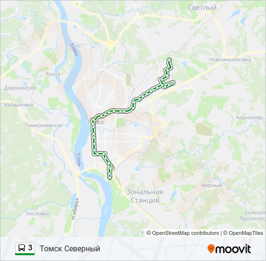 3 bus Line Map