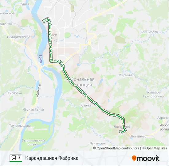 7 Bus Line Map