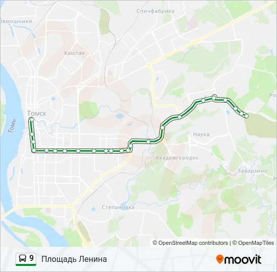9 Bus Line Map
