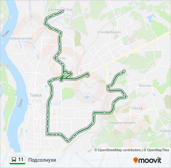 11 bus Line Map