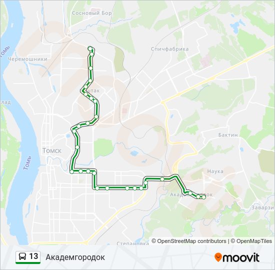 13 Bus Line Map