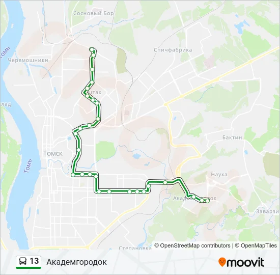 13 Bus Line Map