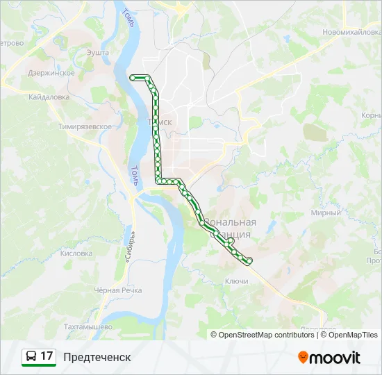 17 Bus Line Map