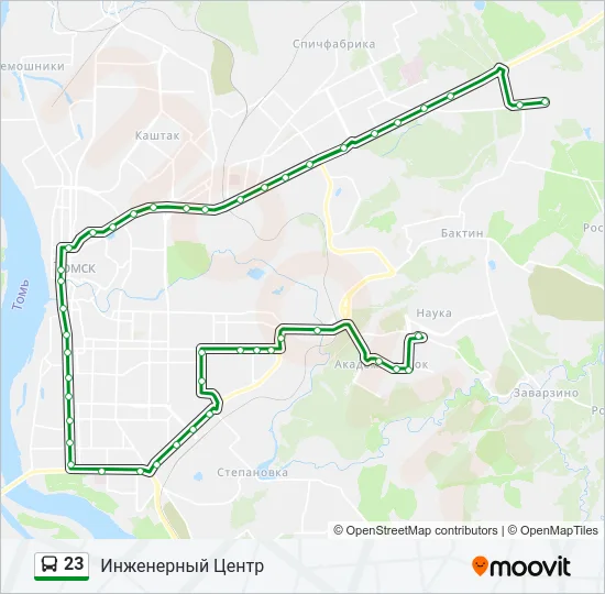 23 Bus Line Map