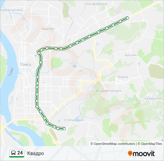 Автобус 24: карта маршрута
