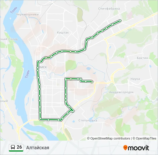26 Bus Line Map