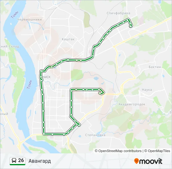 26 Bus Line Map