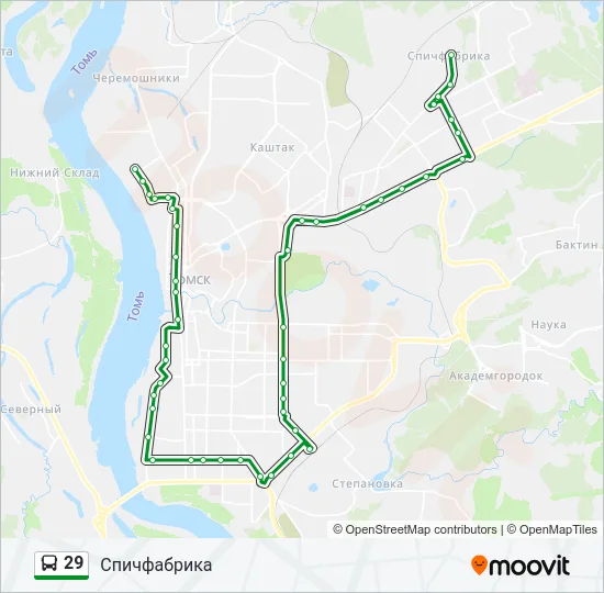 29 Bus Line Map
