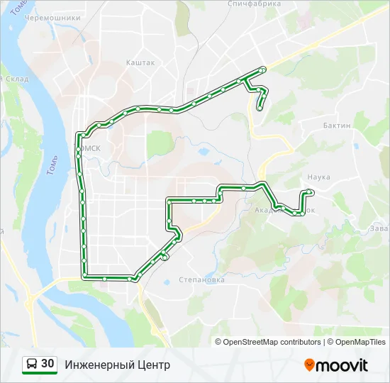 30 Bus Line Map