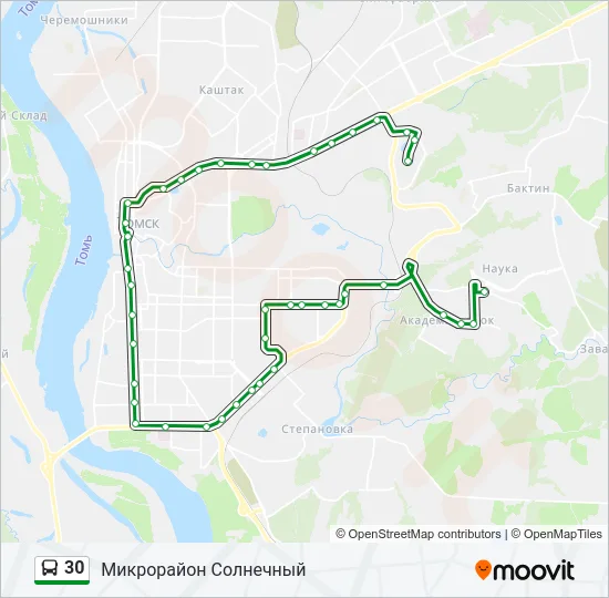 30 Bus Line Map