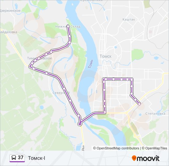 37 Bus Line Map