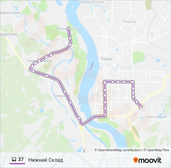 37 Bus Line Map