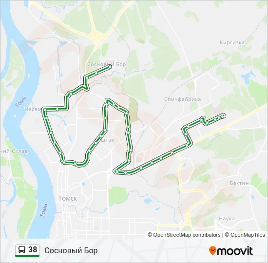 38 Bus Line Map