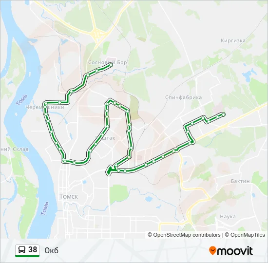 38 Bus Line Map