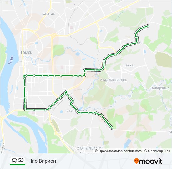 53 маршрутка рязань остановки схема движения