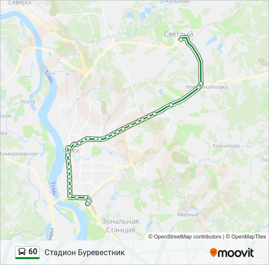 60 Bus Line Map