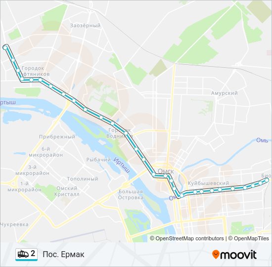 2 Trolleybus Line Map