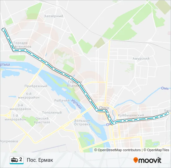 2 Trolleybus Line Map